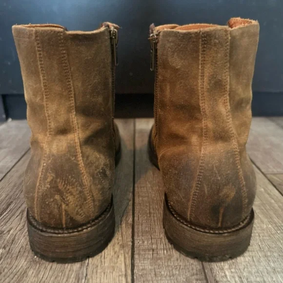 FRYE Men's Brown Leather Lace Up Boots Size 12 - Picture 4 of 14